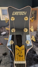 Gretsch Falcon Style Orange Gold Sparkle Truss Rod Cover with Black Falcon