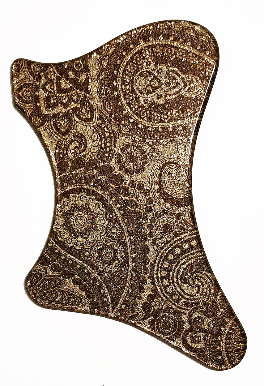 Fender Acoustasonic Tele & Strat Pickguard Gold Sparkle Paisley