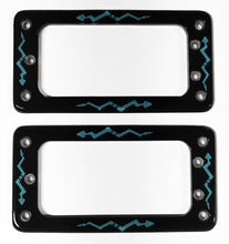Gretsch Pickup Rings Black & Blue Snakes