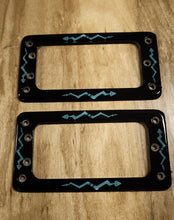 Gretsch Pickup Rings Black & Blue Snakes
