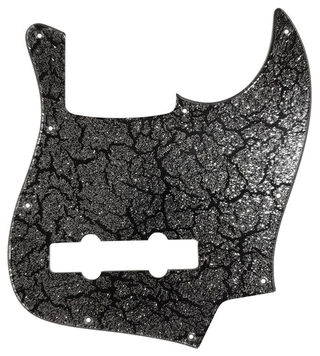 Bass Mods K534 Pickguard Black Crackle Silver Sparkle