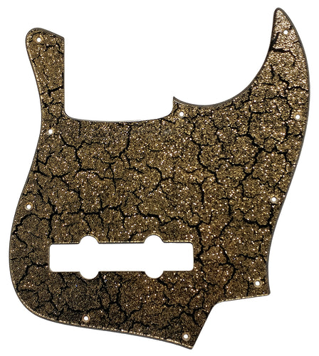 Bass Mods K534 Pickguard Black Crackle Gold Sparkle