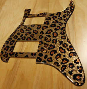 Fender Stratocaster Gold Sparkle Leopard Pickguard