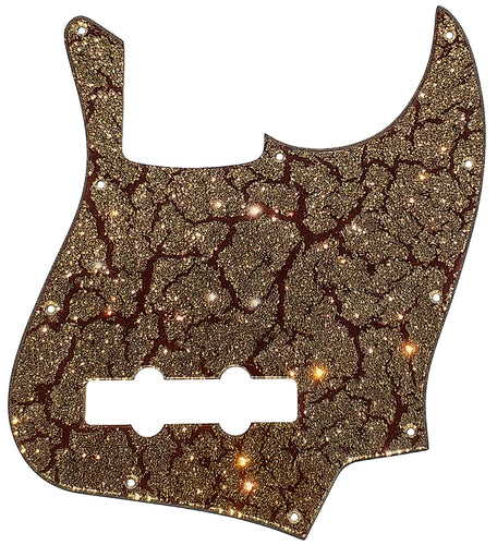 Bass Mods K534 Pickguard Brown Crackle Gold Sparkle