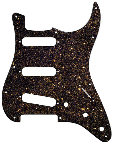 Fender Stratocaster Black Gold Sparkle Pickguard