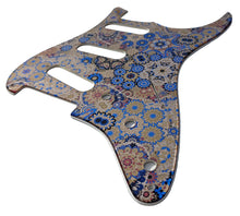 Fender Stratocaster Blue Floral Silver Metallic Pickguard