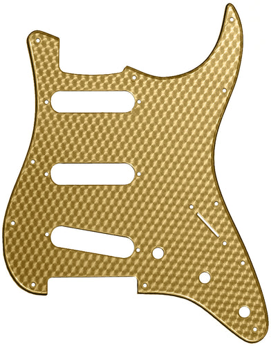 Fender Stratocaster Gold Small Engine Turn Pickguard