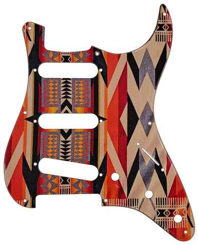 Fender Stratocaster Pickguard American Indian Blanket