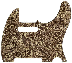 Colorful Paisley Telecaster Pickguard - Custom Printed 3-ply Colorful Paisley Telecaster Pickguard - Custom Printed 3-ply