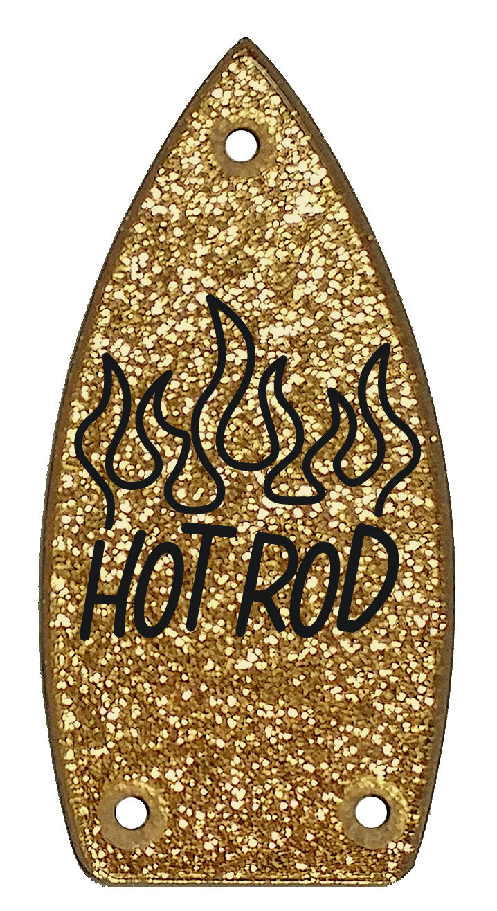 Gretsch Gold Sparkle Hotrod Flame Truss Rod Cover