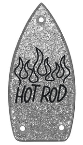 Gretsch Silver Sparkle Hotrod Flame Truss Rod Cover