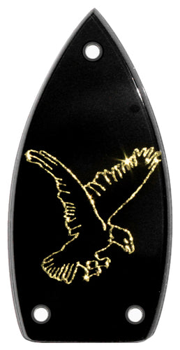 Gretsch Black with Gold Sparkle Falcon Truss Rod Cover