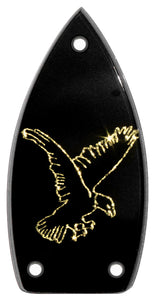 Gretsch Black with Gold Sparkle Falcon Truss Rod Cover