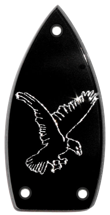 Gretsch Black with Silver Sparkle Falcon Truss Rod Cover Quick