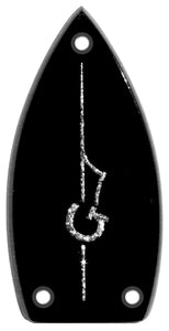 Gretsch Black with Silver Sparkle G-Arrow Truss Rod Cover